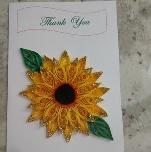 Handmade Quilled Thank You Card